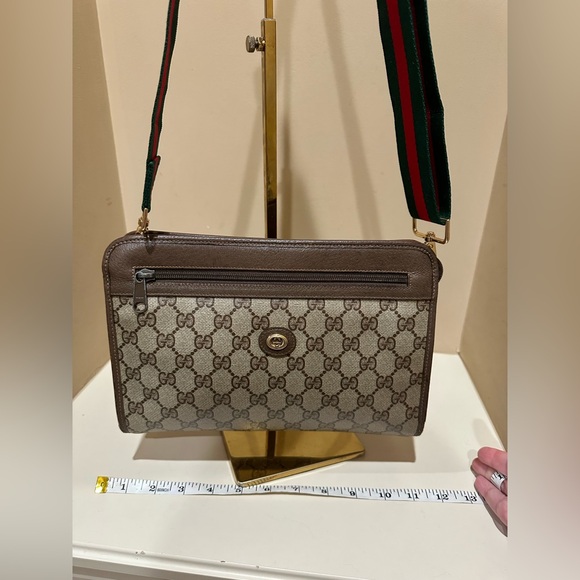 Gucci Accessories Collection Monogramam Vintage Pouch W/added Strap - Picture 9 of 14